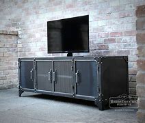Image result for Industrial Style Metal TV Stand