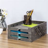 Image result for Wall Wood Paper Organizer Office