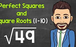 Image result for Perfect Square Roots List