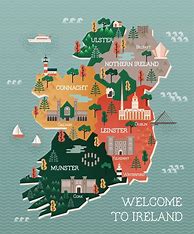 Image result for Easy Map of Ireland