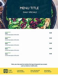 Image result for Small Restaurant Menu Templates