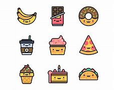 Image result for Cute Food Cartoon Icons