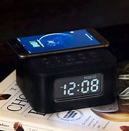 Image result for Bluetooth Speaker Alarm Clock with Wireless Charging