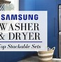 Image result for Samsung Black Dryer Washer Stacking Kit