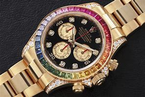 Image result for Gold ROLEX Colored Diamonds