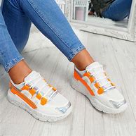 Image result for Orange Chunky Shoes