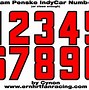 Image result for 2 NASCAR Number Font