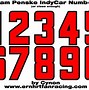 Image result for NASCAR Race Car Number Fonts