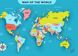 Image result for Printable World Map with Country Names