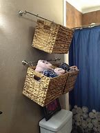 Image result for Bathroom Towel Storage Baskets