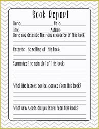 Image result for 3rd Grade Book Review Template