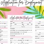 Image result for Editable Job Application Form