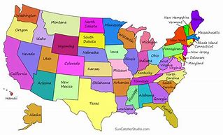 Image result for Big Bright Color Map of USA