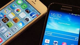 Image result for Galaxy S4 Mini Next to an iPhone 5S