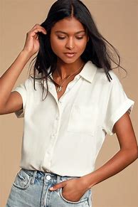 Image result for girl white short-sleeved shirts