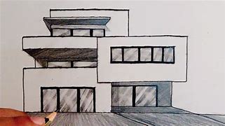 Image result for Modern House Sketch Drawing