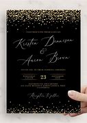 Image result for Black White and Gold Wedding Invitations