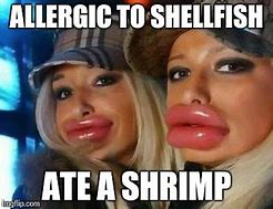 Image result for Seafood Allergy Meme