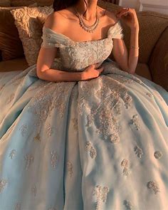 Light Blue Off The Shoulder Long Prom Dress Ball Gown fg3771 – formalgowns