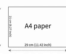 Image result for A4 Paper in Cm
