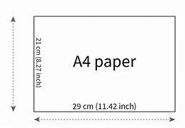 Image result for a4 paper sizes