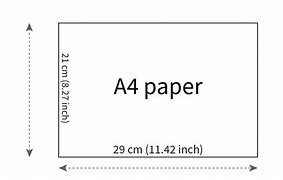 Image result for Standard A4 Paper Size
