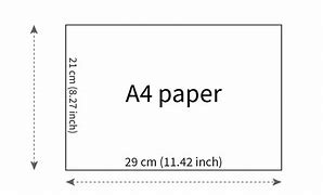 Image result for A4 Centimeters
