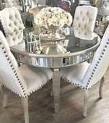 Image result for Mirrored Pedestal Dining Table