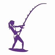 Image result for Women Fishing Silhouette