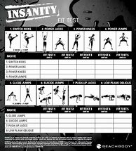 Image result for Insanity Workout Chart