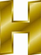Image result for Gold Letter H