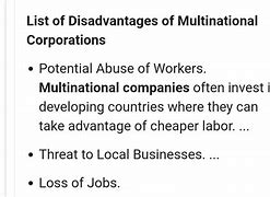 Image result for Disadvantages of Multinational Corporations