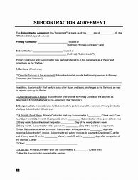 Image result for Subcontractor Agreement