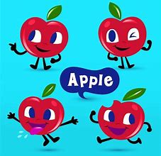 Image result for Apple Slice Cartoon