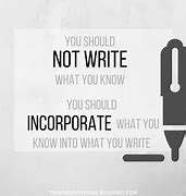 Image result for Write What You Know