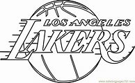 Image result for Lakers Basketball Coloring Pages