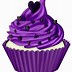 Image result for Purple Birthday Cupcake Clip Art