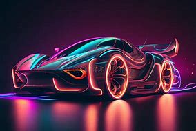 Image result for Futuristic Neon Car