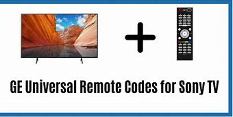 Image result for GE Universal Remote Codes for Sony TV
