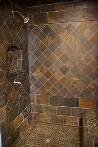 Image result for Black Slate Bathroom Floor Tile