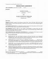 Image result for Production Agreement Contract