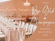 Image result for Rose Gold and Champagne Wedding Colors