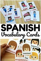 Image result for Spanish Flashcard Layout