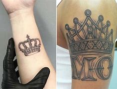Image result for Crown Tattoos with Letters