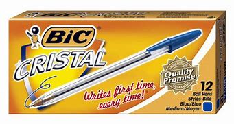 Image result for Bic Cristal Blue Pens