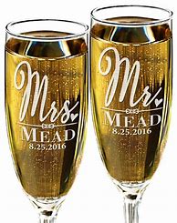 Image result for Mr and Mrs Champagne Glasses