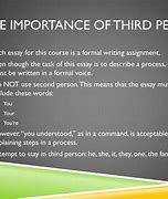 Image result for Third Person Thesis Statement Examples