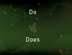 Image result for Difference Between Do and Does