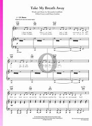 Image result for Take My Breath Away Sheet Music Rex Smith
