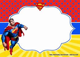 Image result for Superman Invitation Template